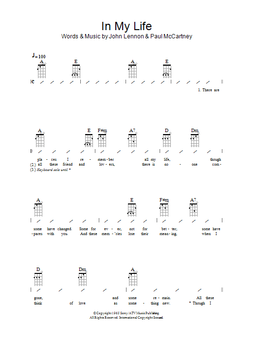 Product gallery: Page 1 of 1 In My Life, The Beatles