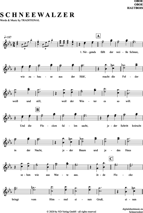 Produktgalerie: Seite 1 von 4 Schneewalzer , , (Oboe)