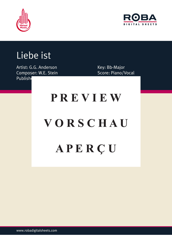 Produktgalerie: Seite 2 von 4 Liebe ist, Anderson, 	G.G., Klavier und Gesang