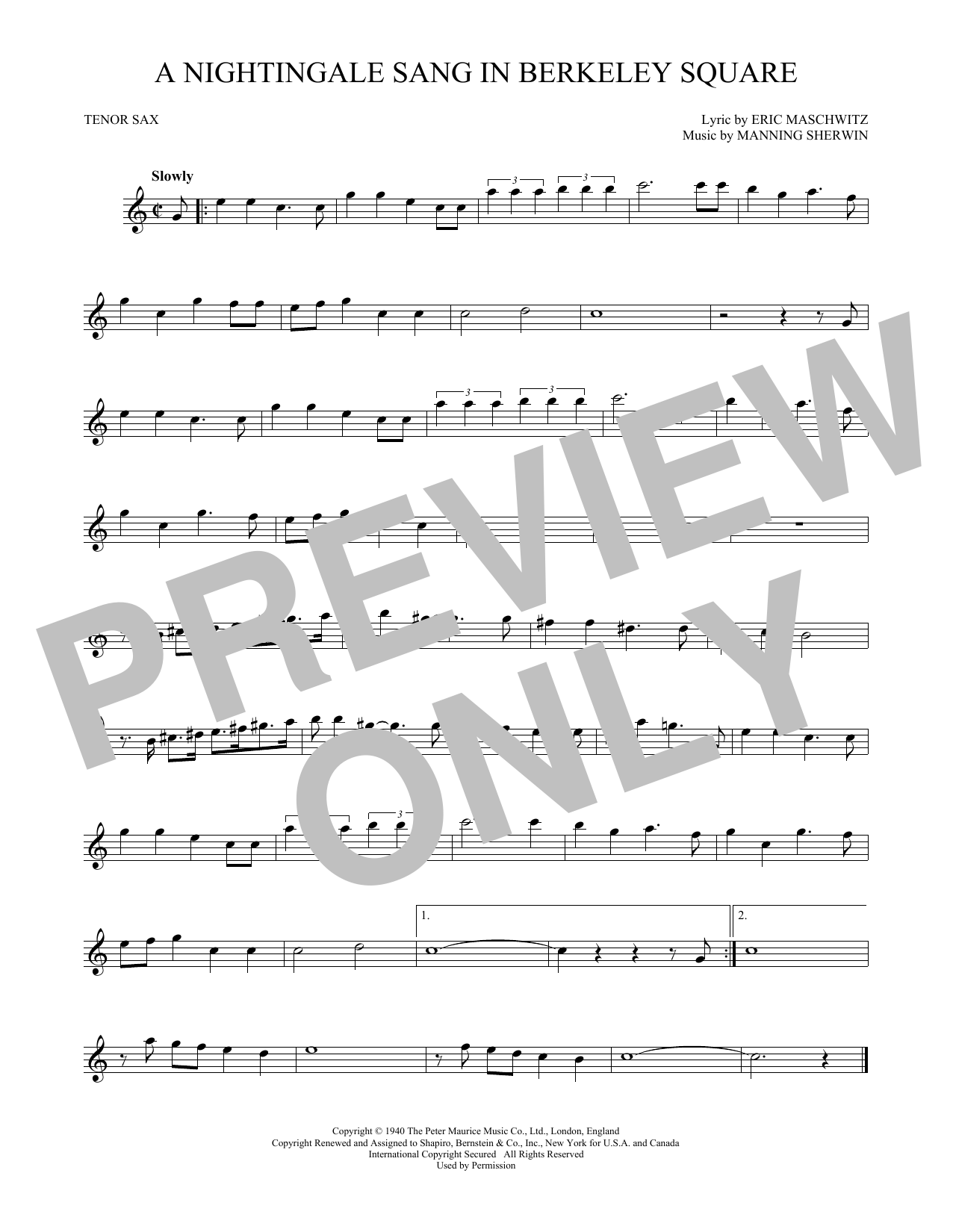 Product gallery: Page 1 of 1 A Nightingale Sang In Berkeley Square, Manning Sherwin