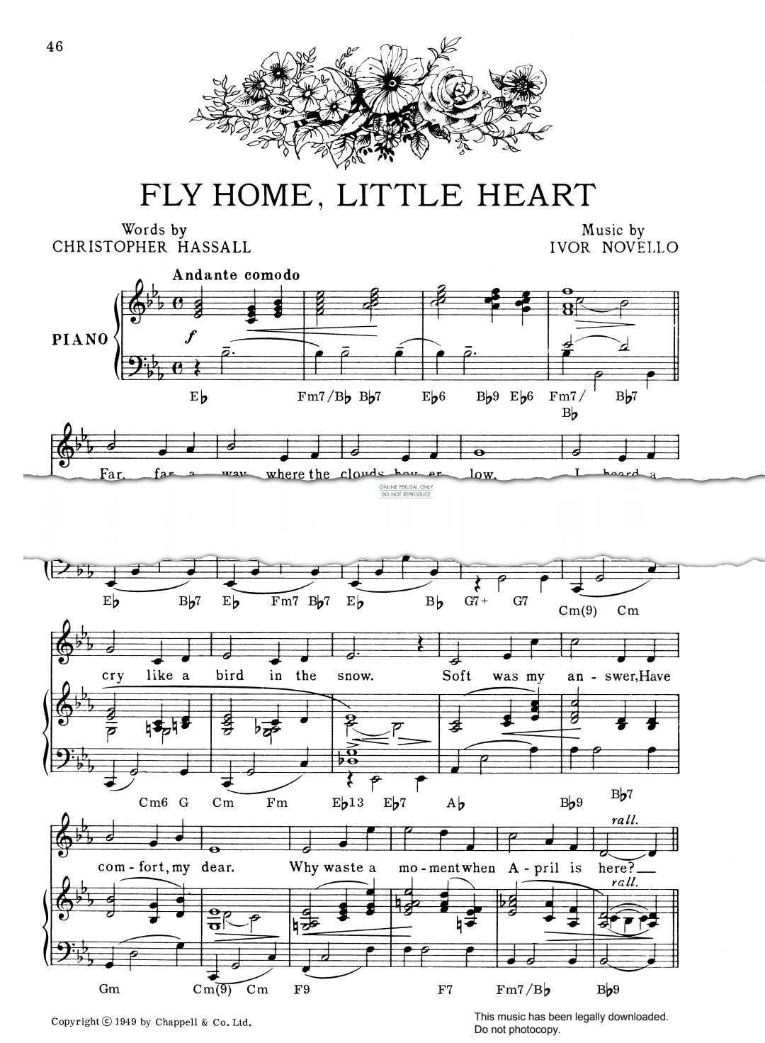 Produktbild zu: Fly Home, Little Heart (from 'King's Rhapsody')