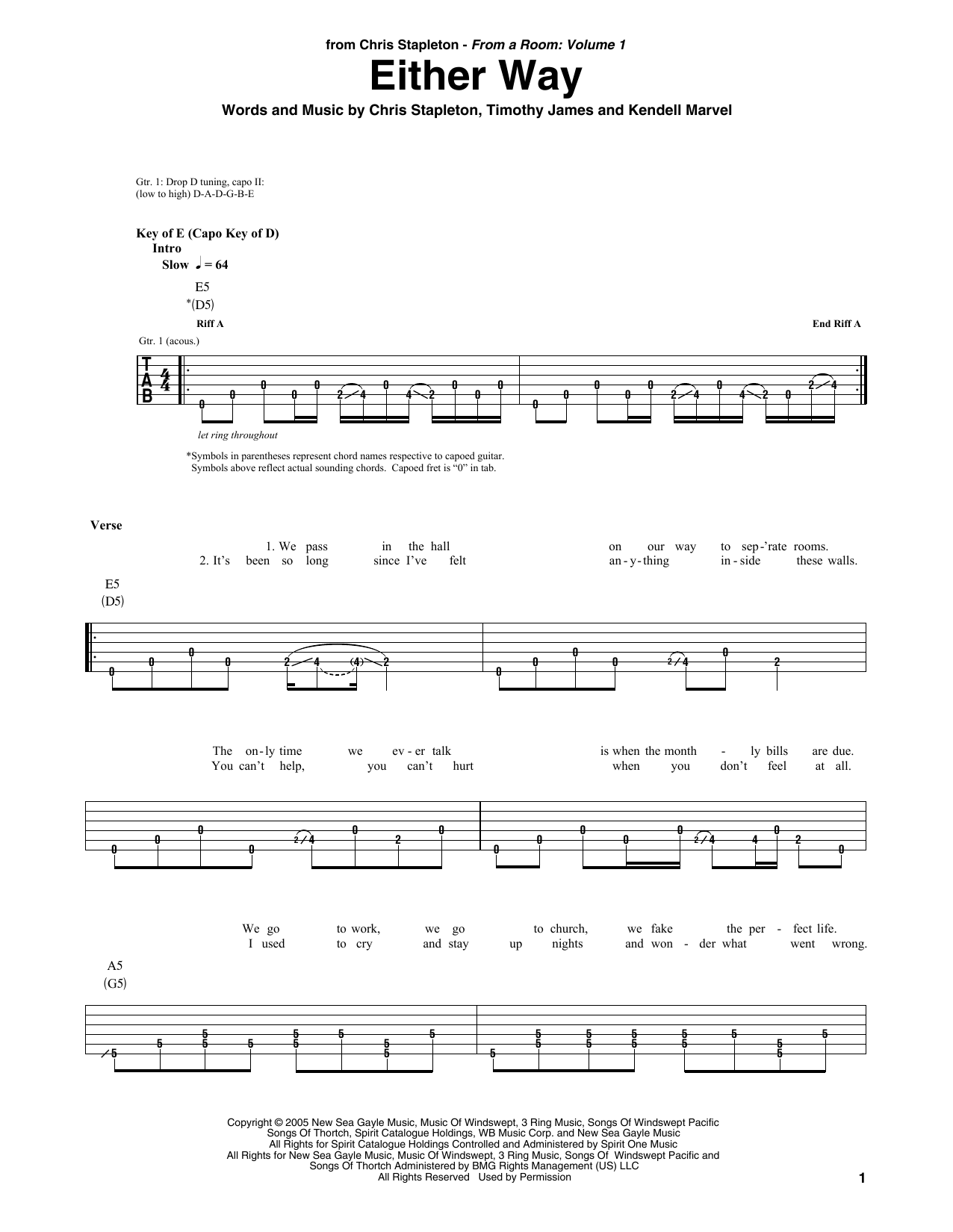 Product picture to: Either Way - Chris Stapleton