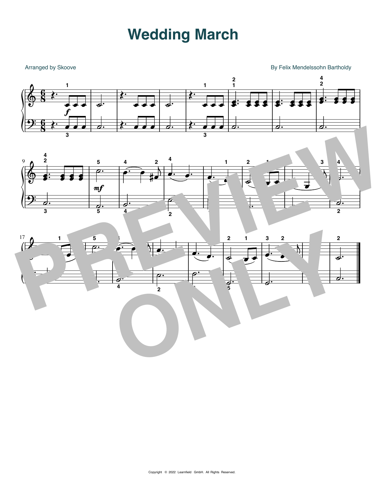 Product picture to: Wedding March (arr. Skoove)