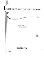 cover: Just One Of Those Things, Cole Porter