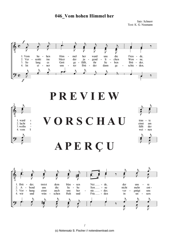 Product gallery: Page 2 of 3 Vom hohen Himmel her , , (male choir)