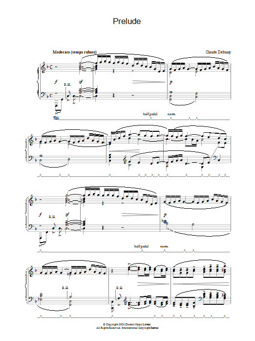 Product gallery: Page 1 of 1 Prelude, Claude Debussy
