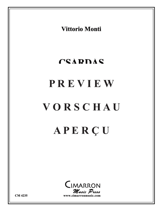 Produktgalerie: Seite 2 von 21 Czardas , , (Blechbläser Quartett + Horn in F Solo)