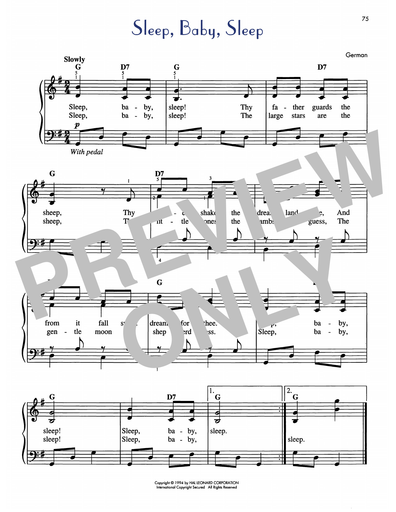 Produktbild zu: Sleep, Baby, Sleep