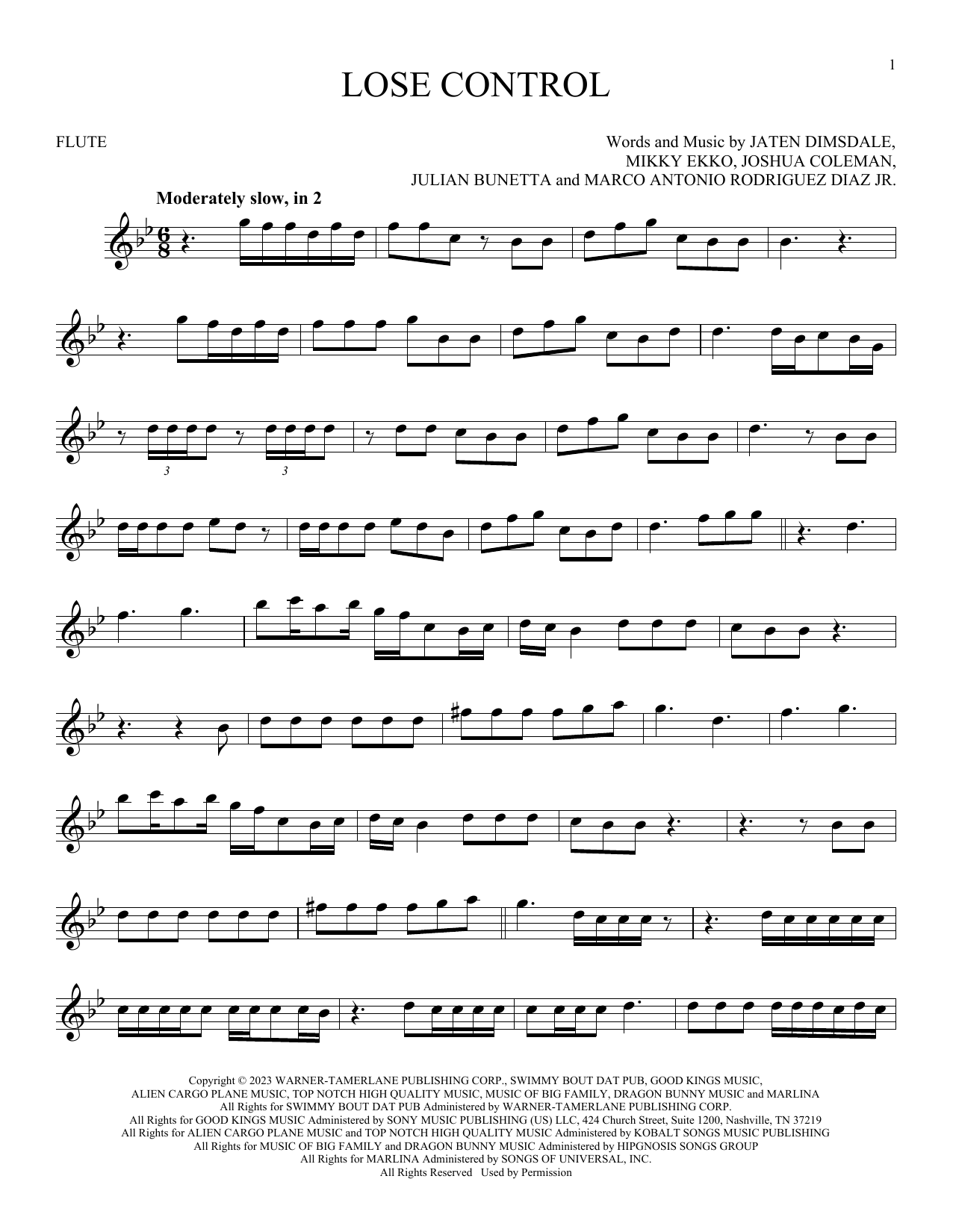 Product gallery: Page 1 of 1 Lose Control, Teddy Swims