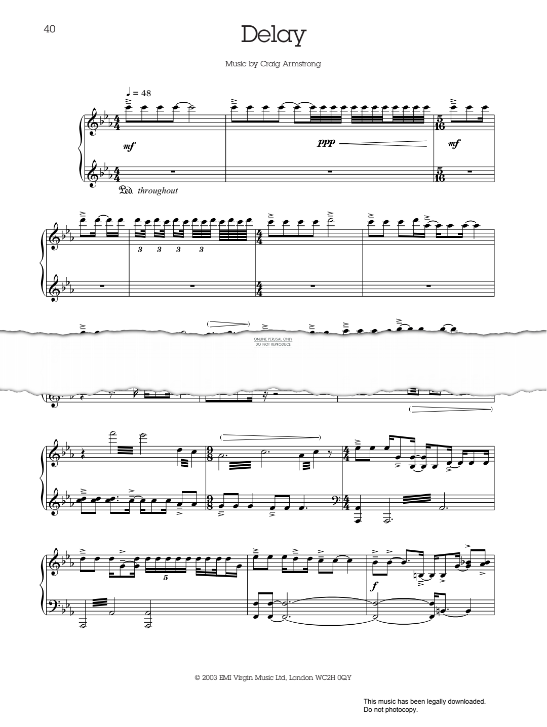 Produktgalerie: Seite 1 von 1 Delay, Craig Armstrong, Klavier