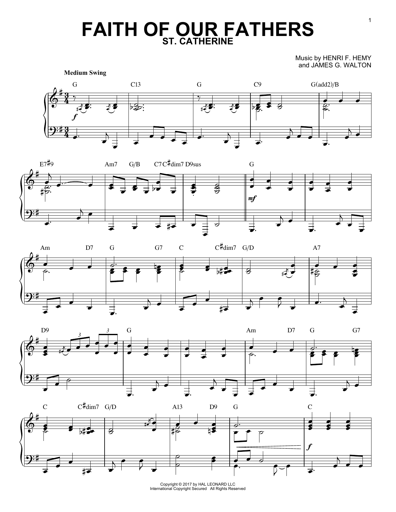 Produktbild zu: Faith Of Our Fathers [Jazz version]