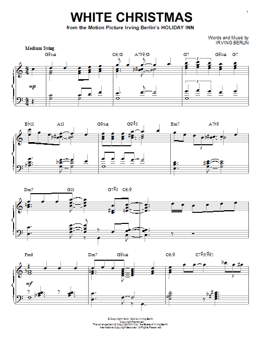 Product gallery: Page 1 of 1 White Christmas [Jazz version] (arr. Brent Edstrom), Irving Berlin