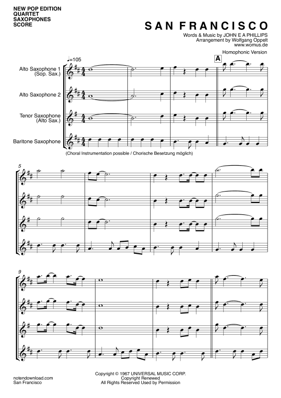 gallery: San Francisco, MacKenzie, Scott, (Saxophon Quartett A(S) A T(A) B)