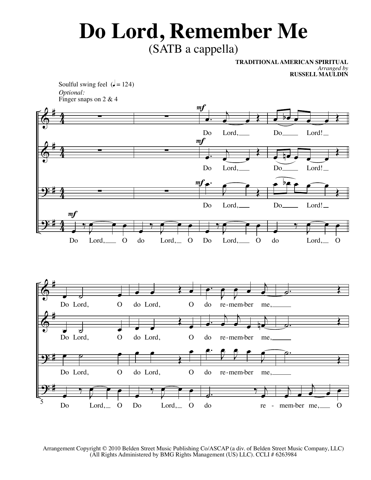 Produktbild zu: Do Lord, Remember Me