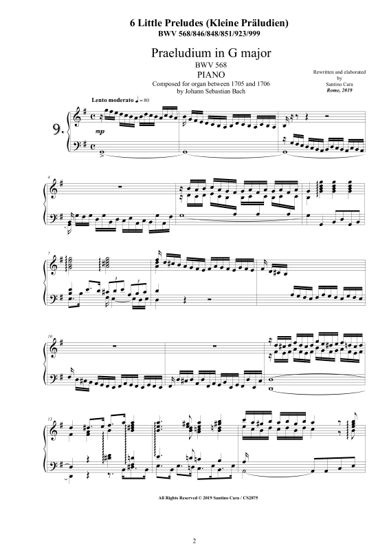 Produktbild zu: 6 Kleine PräludienJohann Sebastian Bach