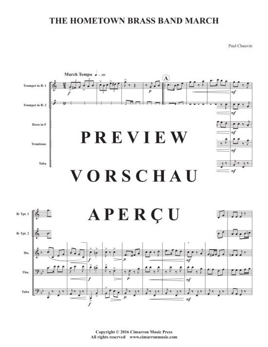 Produktgalerie: Seite 3 von 10 Hometown Brass Band March , , (Blechbläserquintett)