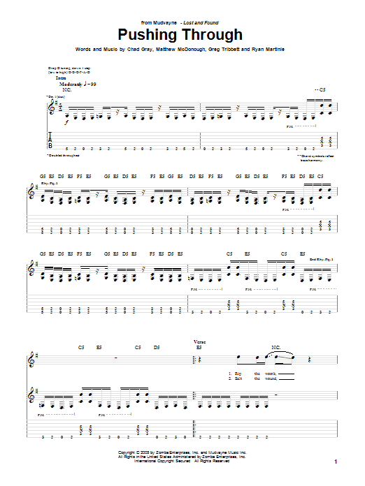 Produktgalerie: Seite 1 von 1 Pushing Through, Mudvayne, Gitarre