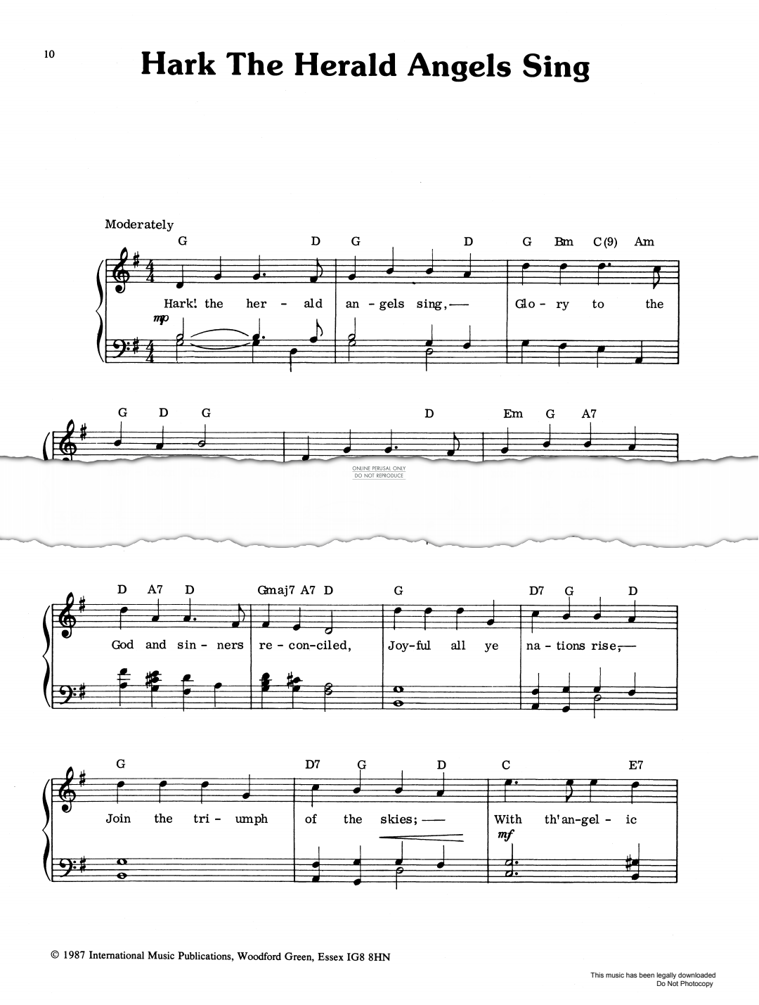 Produktgalerie: Seite 1 von 1 Hark The Herald Angels Sing, Felix Mendelssohn, Gesang, Gitarre, Klavier