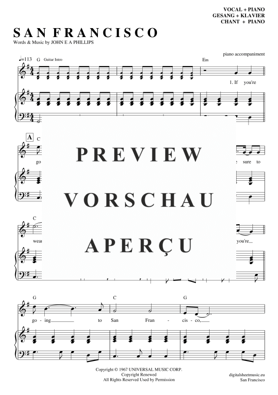 Product gallery: Page 2 of 7 San Francisco , Mckenzie, Scott, Voice with Piano Accompaniment