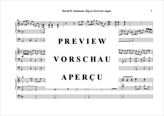 Product gallery: Page 6 of 7 Rag in Seven , , (Orgel Solo)