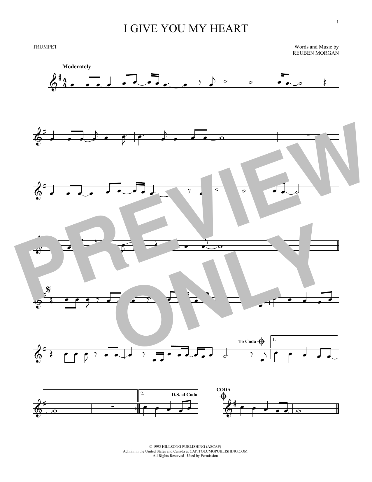 Produktgalerie: Seite 1 von 1 I Give You My Heart, Hillsong Worship, Trompete