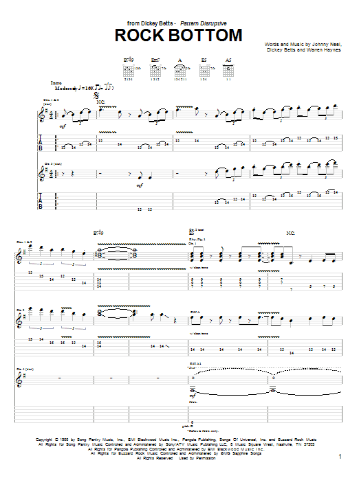 Produktgalerie: Seite 1 von 1 Rock Bottom, Dickey Betts, Gitarre