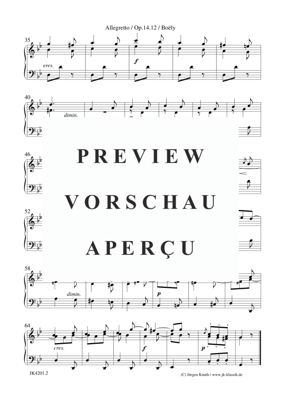 gallery: Allegretto Op.14.12, , Klavier Solo