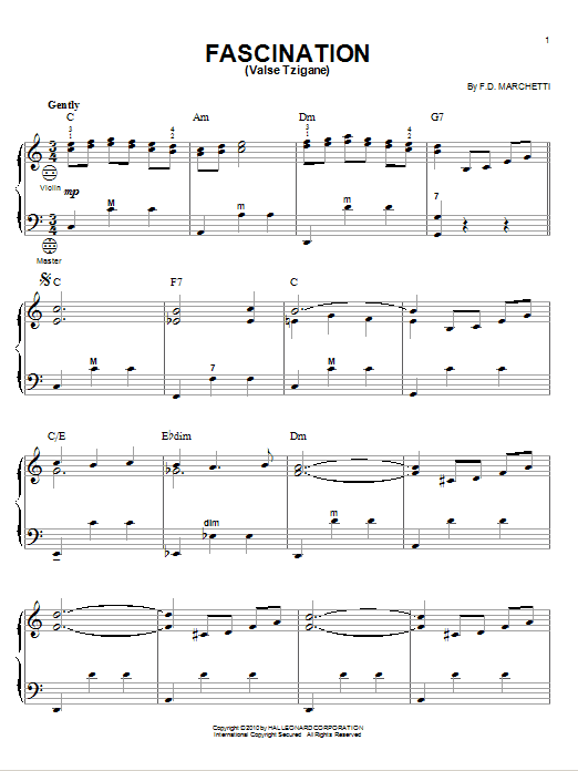 Produktgalerie: Seite 1 von 1 Fascination (Valse Tzigane), F.D. Marchetti, Akkordeon