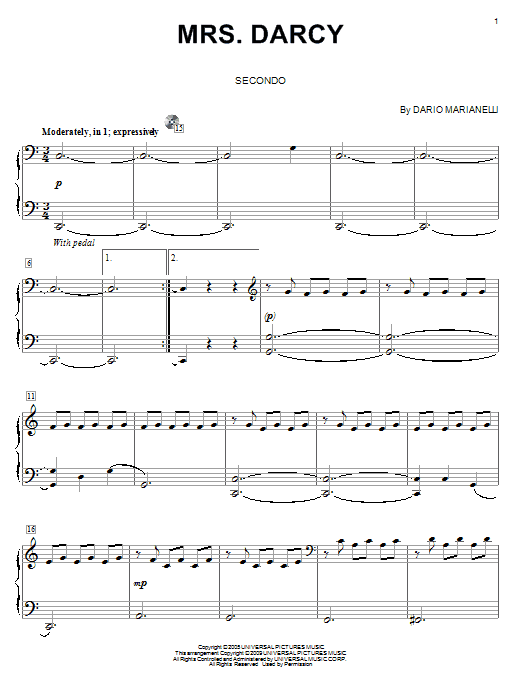 Product picture to: Mrs. Darcy (from Pride And Prejudice) (arr. Carol Klose)