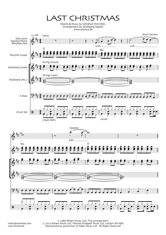 Product gallery: Page 1 of 11 Last Christmas, Wham!, Combo Band - Vocal Version