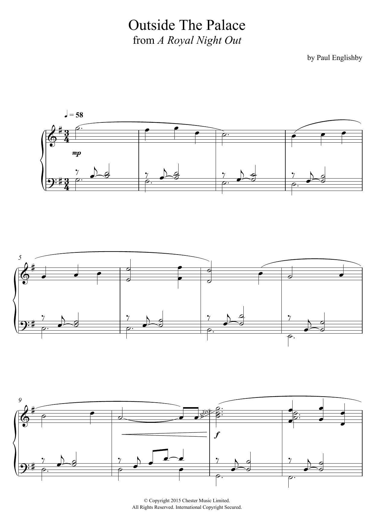 Produktbild zu: Outside The Palace (From 'A Royal Night Out')