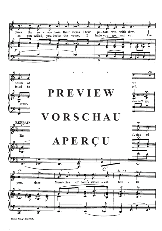 Produktgalerie: Seite 4 von 8 Roses Bring Dreams Of You , Popular Standard, Klavier und Gesang