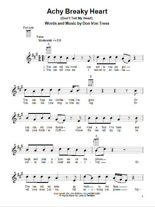 Product gallery: Page 1 of 1 Achy Breaky Heart (Don't Tell My Heart), Billy Ray Cyrus