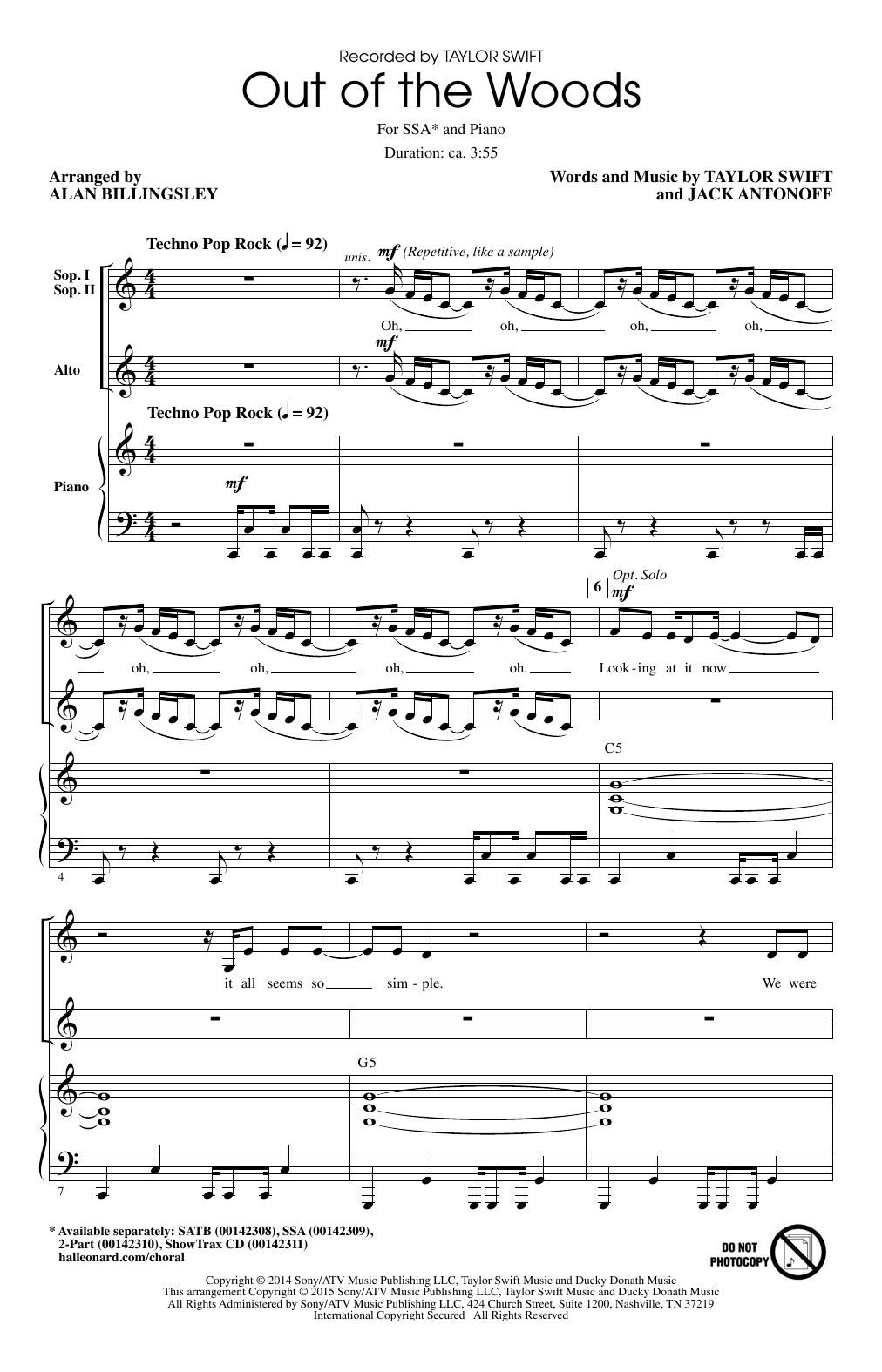 Produktgalerie: Seite 1 von 1 Out Of The Woods, Alan Billingsley, Chor