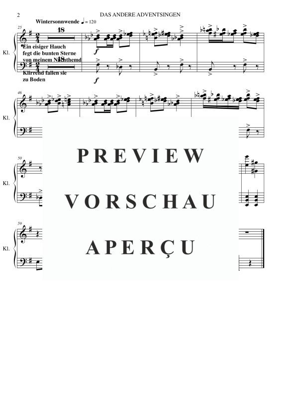 Product gallery: Page 5 of 11 Das andere Adventsingen, , (Mixed ensemble woodwinds, piano and percussion)