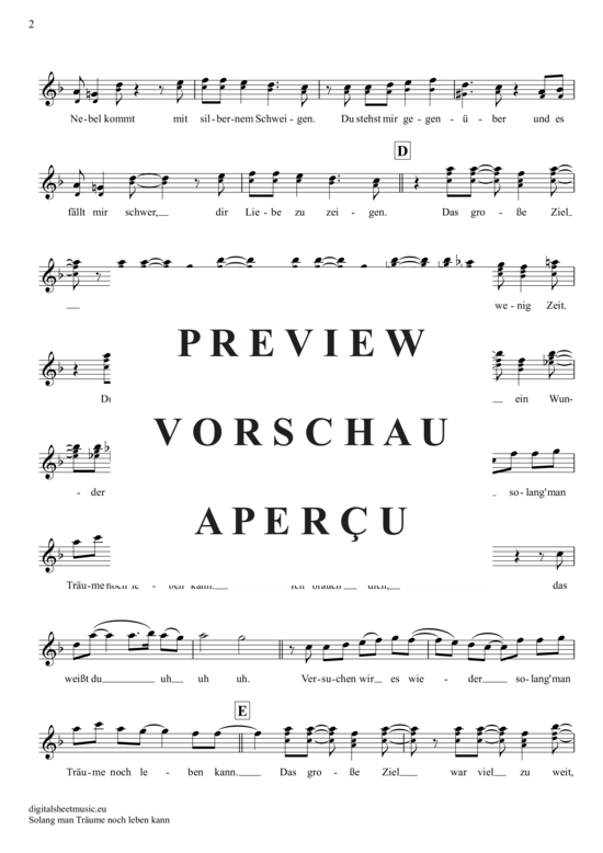 Produktgalerie: Seite 3 von 4 Solang Man Träume Noch Leben Kann , Münchener Freiheit, (Oboe)
