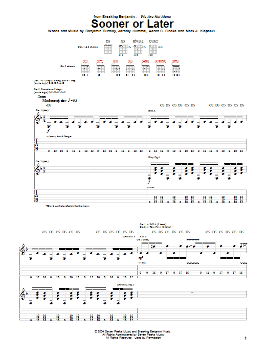 Produktgalerie: Seite 1 von 1 Sooner Or Later, Breaking Benjamin, Gitarre
