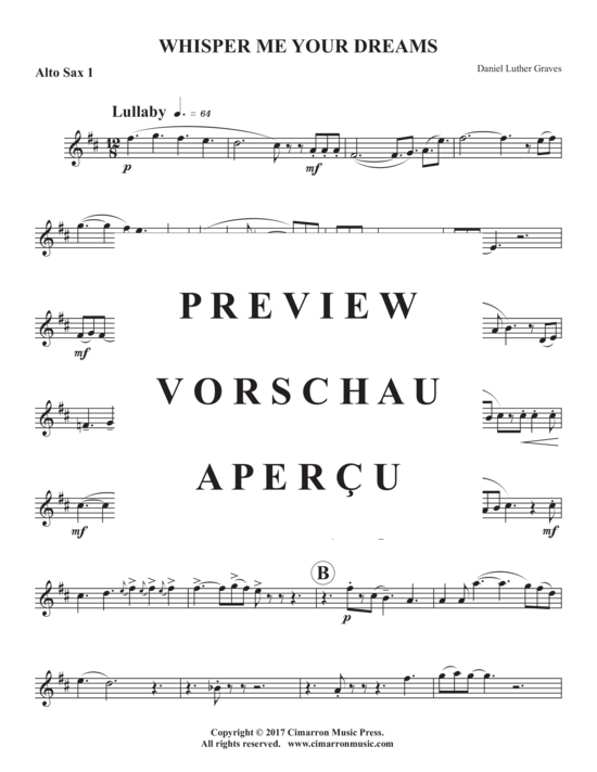 Product gallery: Page 8 of 17 Whisper Me Your Dreams , , (Saxophone Quintet AATTB)