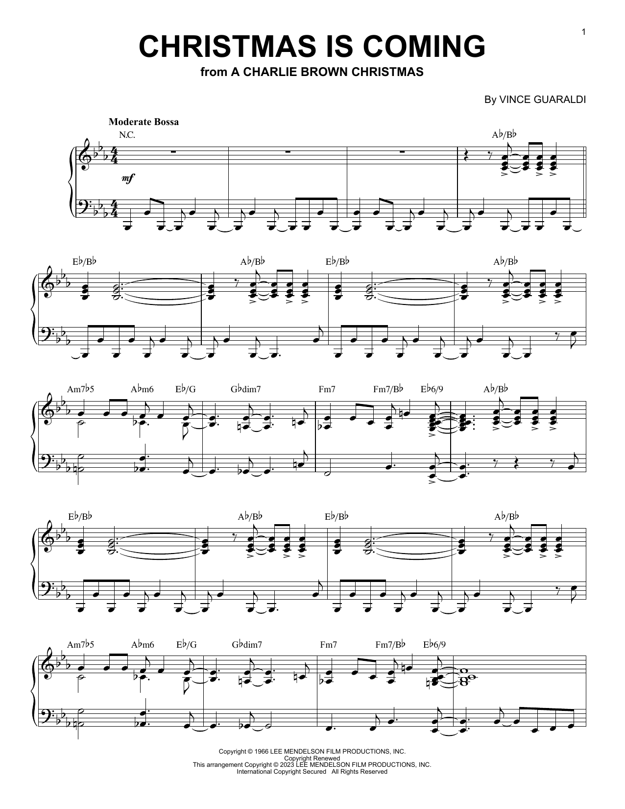 Product picture to: Christmas Is Coming [Jazz version] (arr. Brent Edstrom)