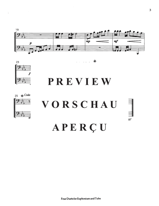 Produktgalerie: Seite 5 von 21 Four Duets , , (Tuba Duett ET oder Posaune und Tuba)