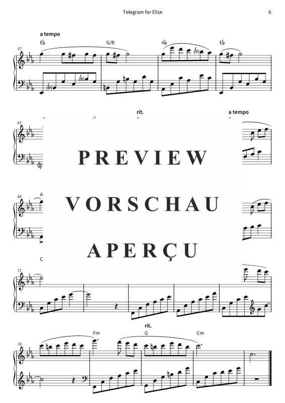 Produktgalerie: Seite 8 von 8 Telegram for Elise, Marco Wolf, Klavier Solo