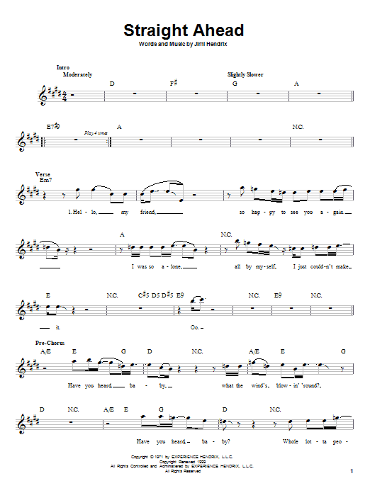 Produktgalerie: Seite 1 von 1 Straight Ahead, Jimi Hendrix, Gitarre