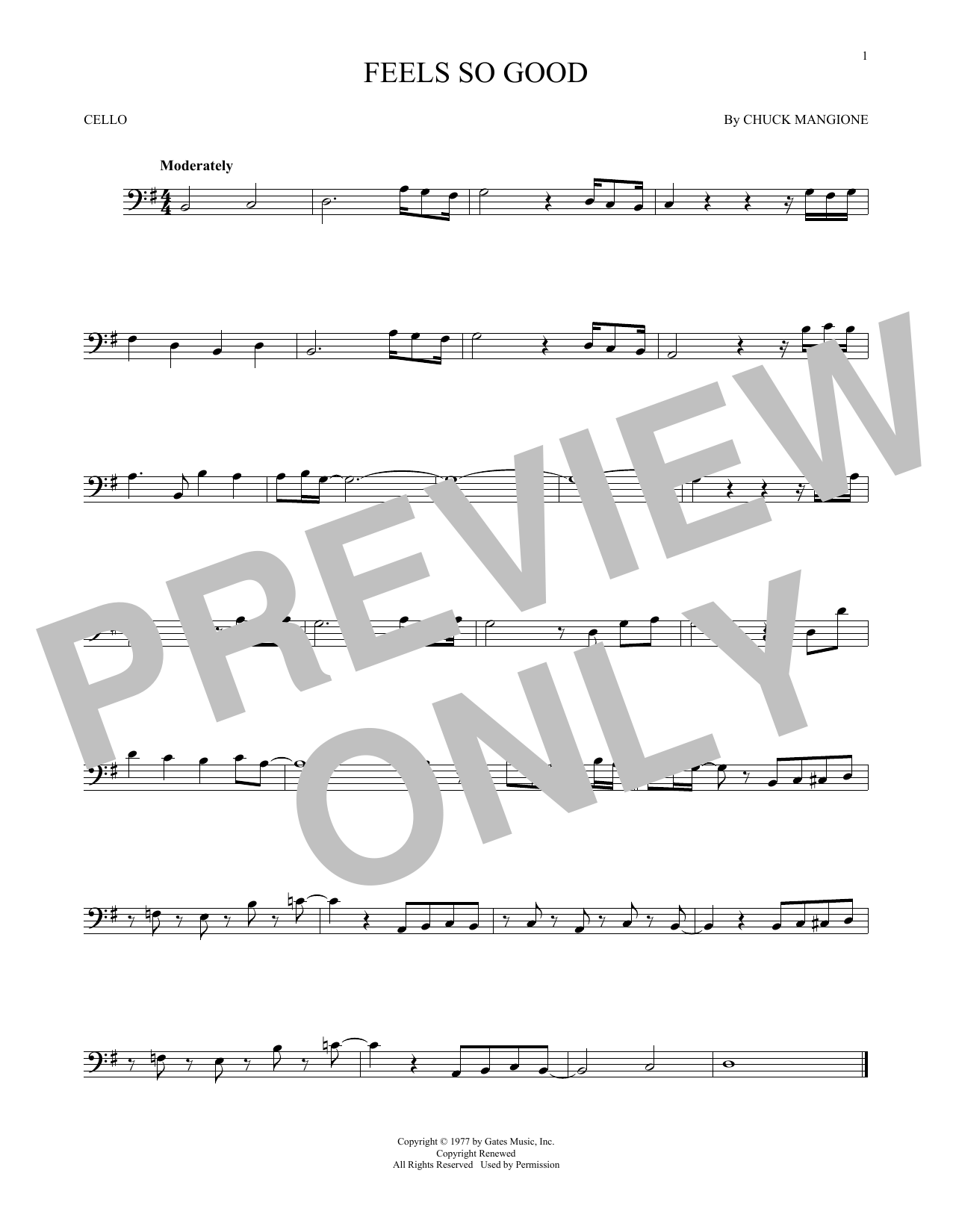 Produktgalerie: Seite 1 von 1 Feels So Good, Chuck Mangione, Violoncello