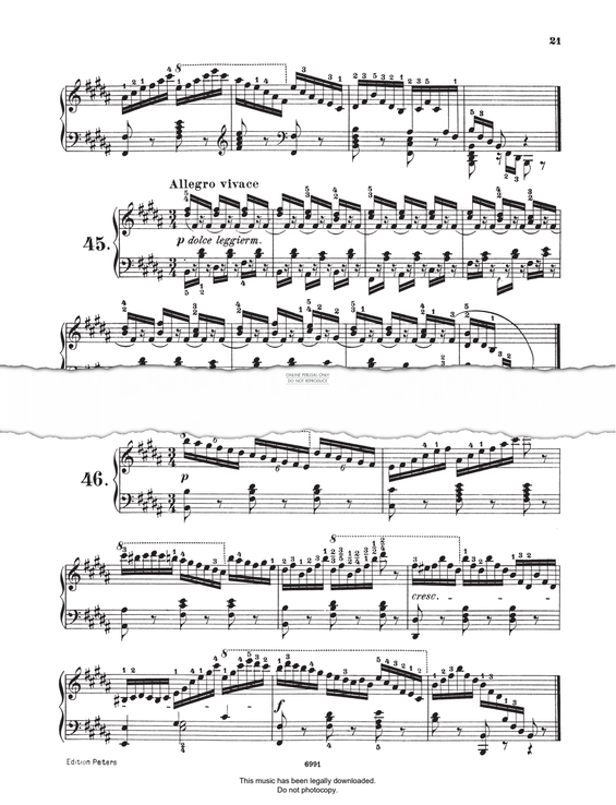 Produktgalerie: Seite 1 von 1 Study (Op. 821, No.46), Carl Czerny, Klavier