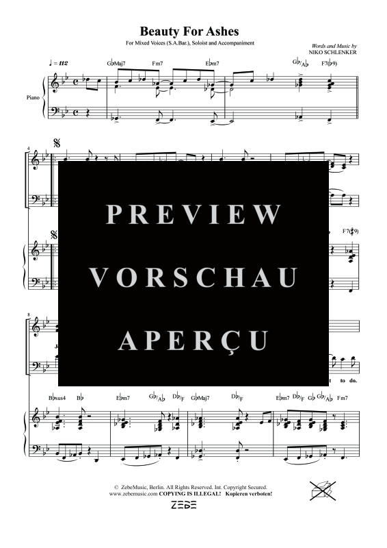 Produktgalerie: Seite 7 von 11 Beauty For Ashes, , Gemischter Chor SAB und Klavier