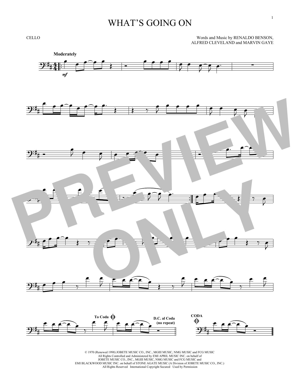 Produktgalerie: Seite 1 von 1 What's Going On, Marvin Gaye, Violoncello