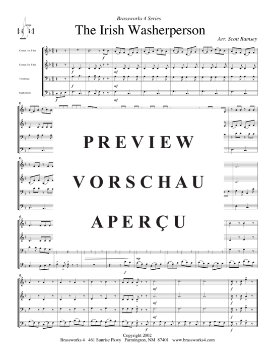 Produktgalerie: Seite 2 von 7 Irish Washerperson, , (2xTrompete in B, Horn in F, Posaune)