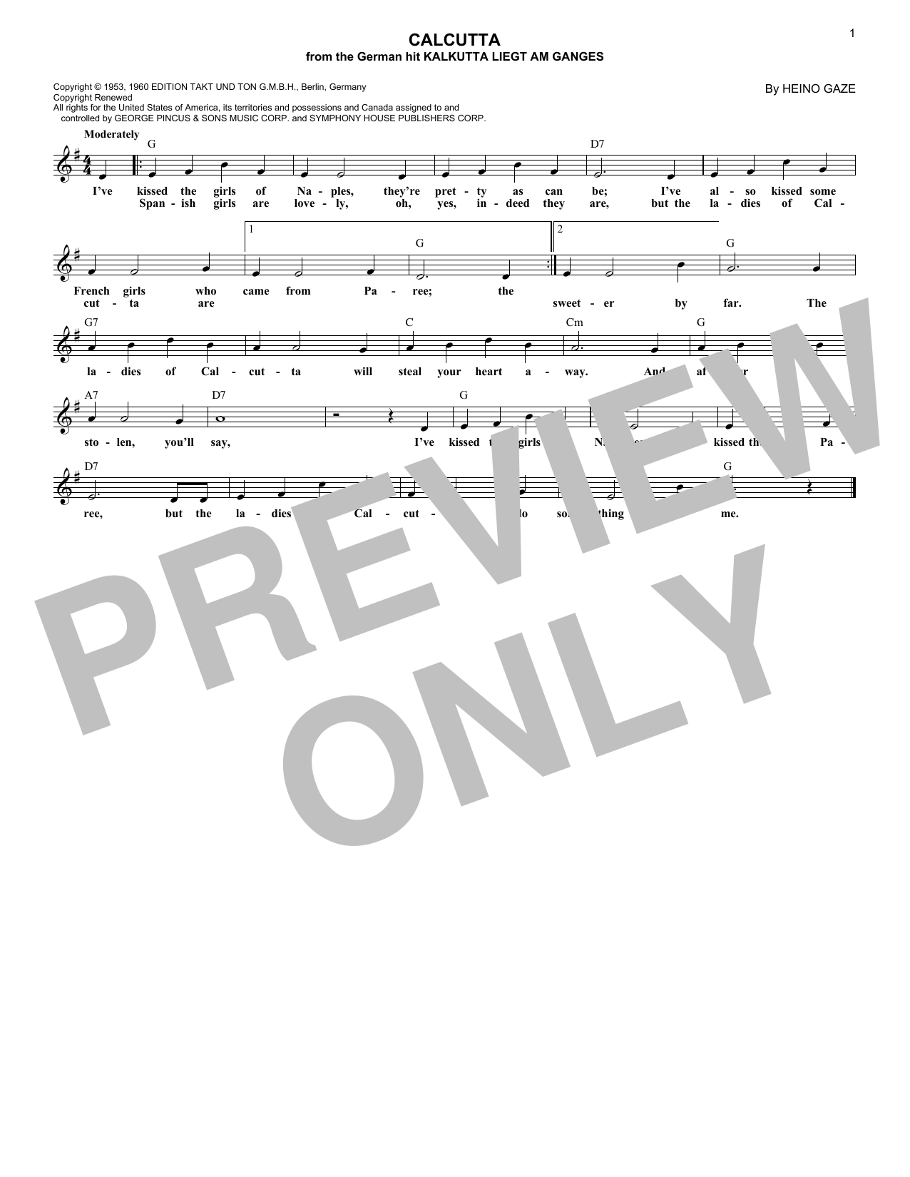 Product gallery: Page 1 of 1 Calcutta, Lawrence Welk