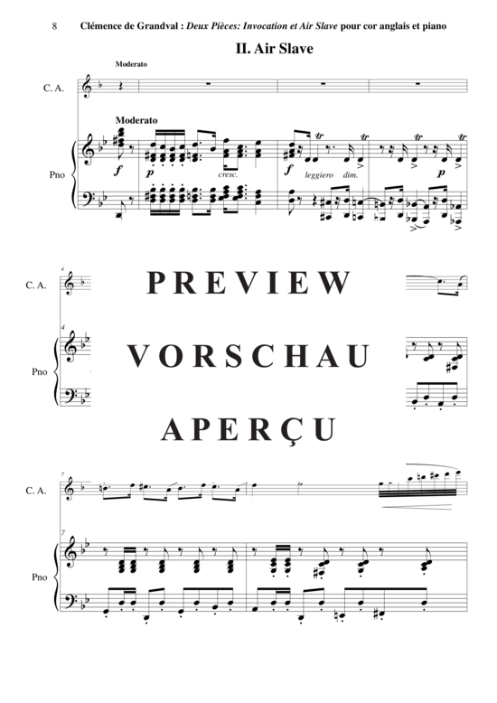 gallery: Deux Pièces : Invocation et Air Slave , , (Englischhorn + Klavier)