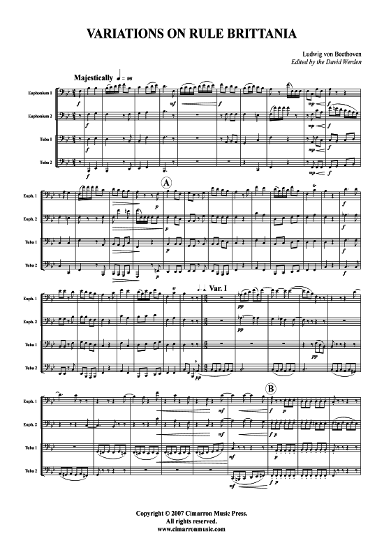 gallery: Rule Britannia (4 Variationen) , , (Tuba Quartett: 2x Bariton, 2xTuba)